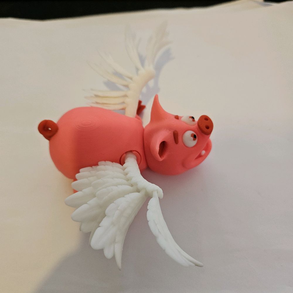 Frank Furter 3D Printed Flexi Fidget Pig - Fun & Satisfying Sensory Toy - Image 3