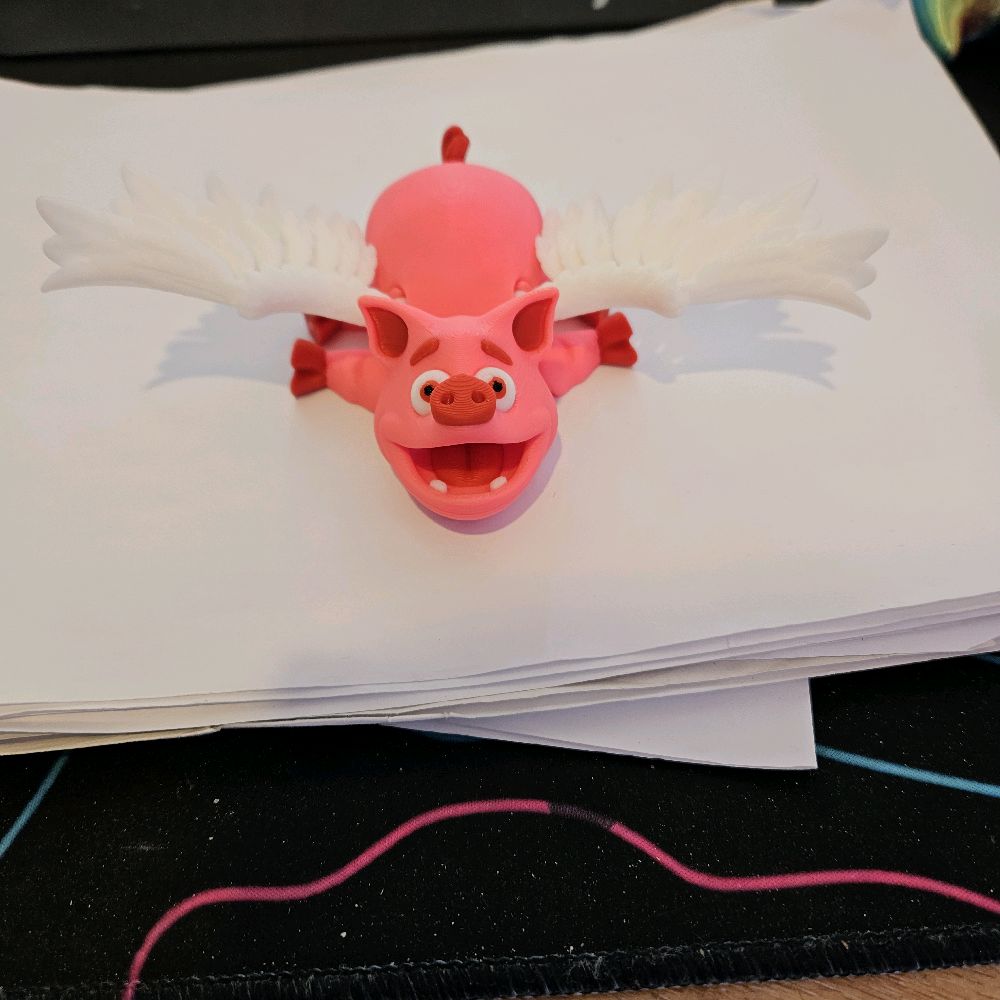 Frank Furter 3D Printed Flexi Fidget Pig - Fun & Satisfying Sensory Toy - Image 4